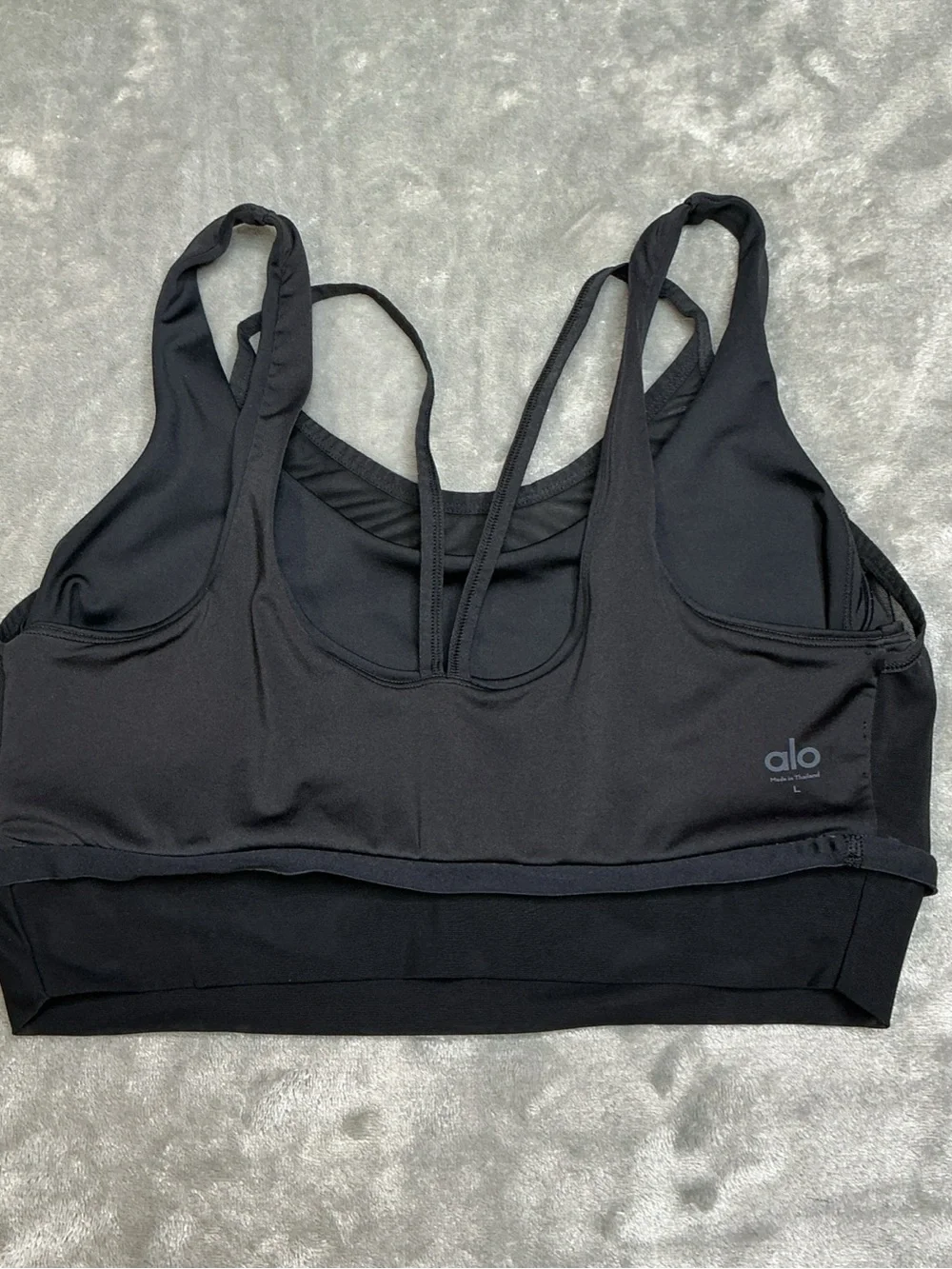 ALO Yoga Black Strappy Sports Bra